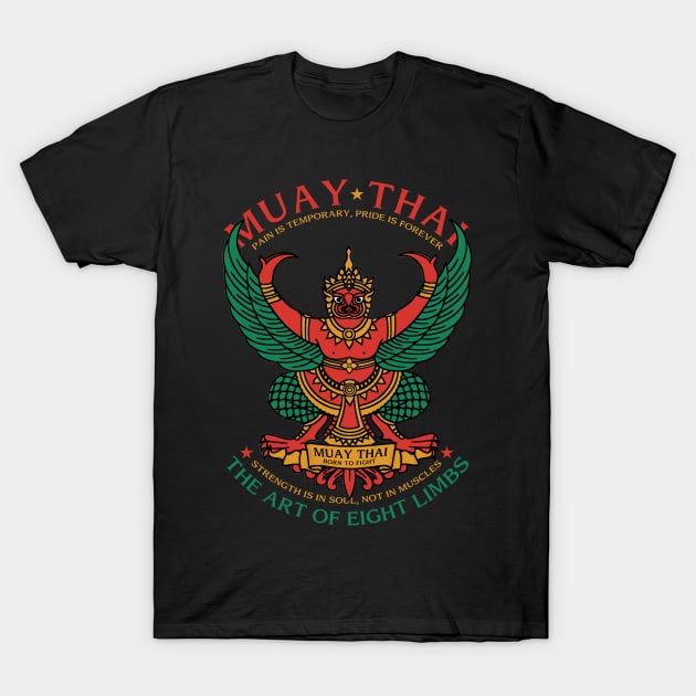 Muay Thai Sak Yant Garuda T-Shirt by KewaleeTee